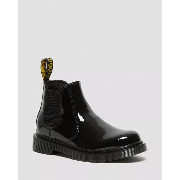 Dr. Martens Other - Dr Martens Junior 2976 Patent Chelsea Boots - Black - Toddler Girls size 10 MINT